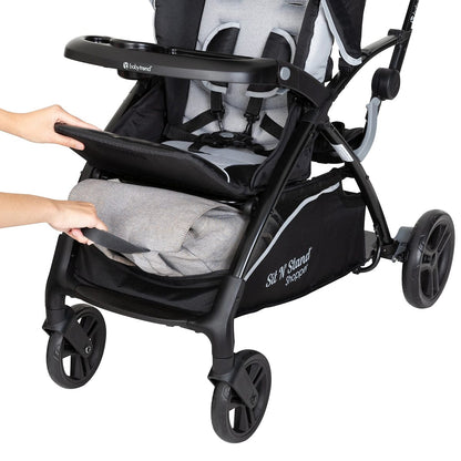 Baby Trend Sit N Stand 5-in-1 Shopper Double Stroller - Moondust - SS27C87A