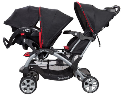 Baby Trend Sit N' Stand Double Stroller - Optic Red - SS76B76A
