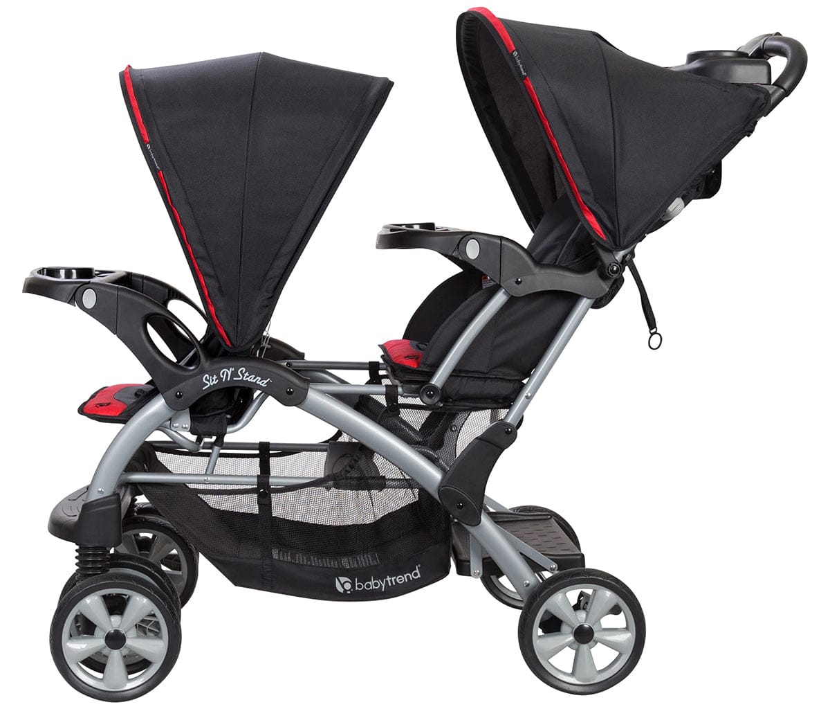 Baby Trend Sit N' Stand Double Stroller - Optic Red - SS76B76A