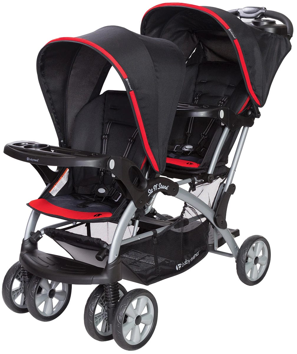 Baby Trend Sit N' Stand Double Stroller - Optic Red - SS76B76A