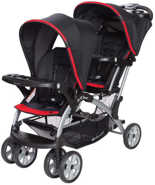 Baby Trend Sit N' Stand Double Stroller - Optic Red - SS76B76A