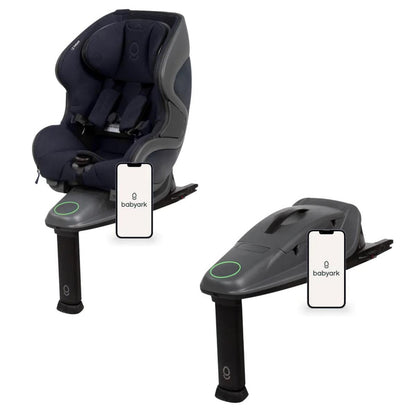 Babyark Smart Convertible Car Seat + Extra Base Bundle - Charcoal Grey / Midnight Blue - BASES-G011011010-05-02