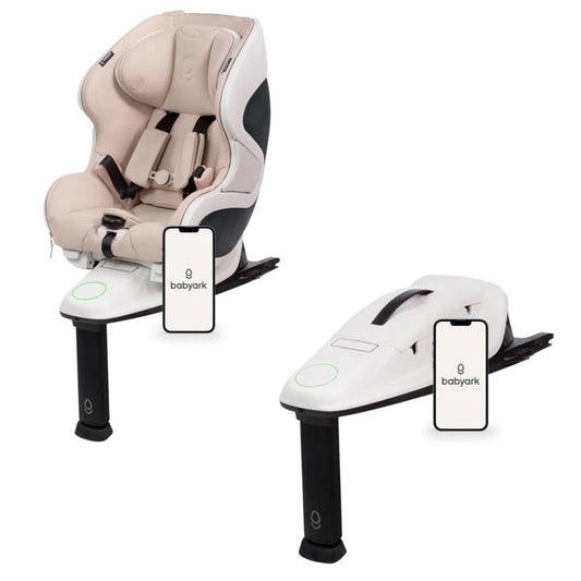 Babyark Smart Convertible Car Seat + Extra Base Bundle - Eggshell White / Moonlight - BASES-G011011010-07-04