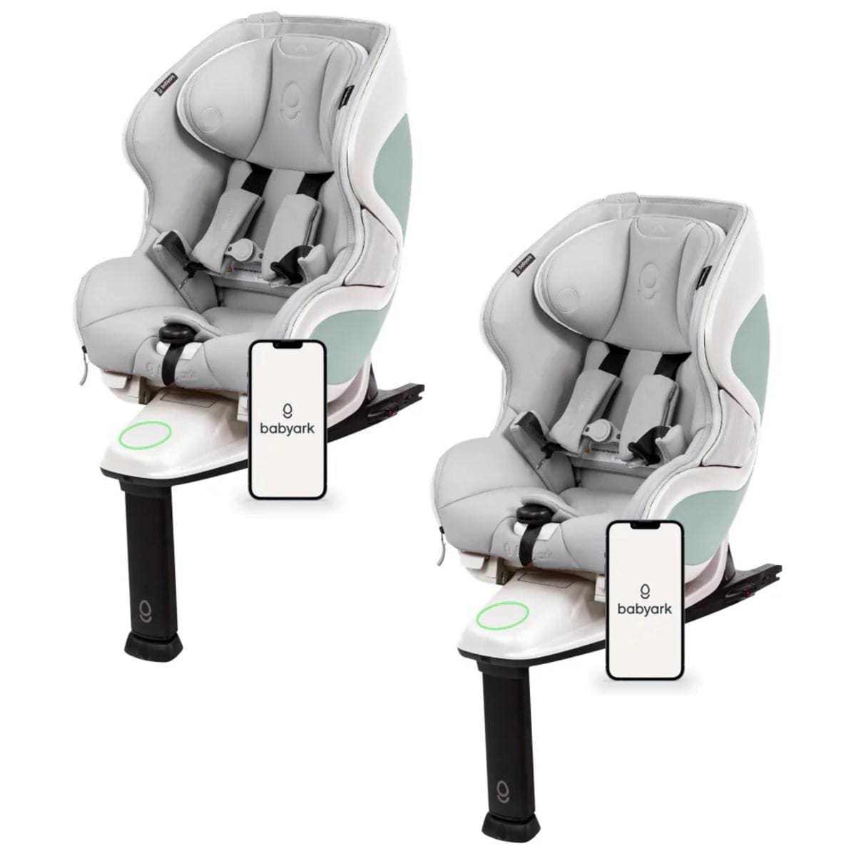 Babyark Smart Convertible Car Seat Family Bundle (2 Seats) - Eggshell White / Glacier Ice - FAMILY-G011011010-06-03