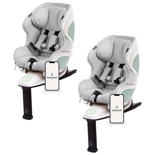 Babyark Smart Convertible Car Seat Family Bundle (2 Seats) - Eggshell White / Glacier Ice - FAMILY-G011011010-06-03