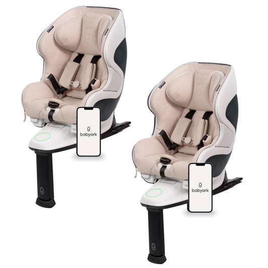 Babyark Smart Convertible Car Seat Family Bundle (2 Seats) - Eggshell White / Moonlight - FAMILY-G011011010-07-04