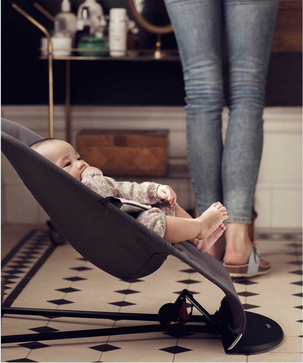 BabyBjörn Bouncer Balance Soft - Woven - Black / Granite - 005060US