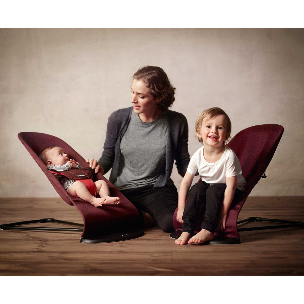 BabyBjörn Bouncer Balance Soft - Woven - Black / Granite - 005060US