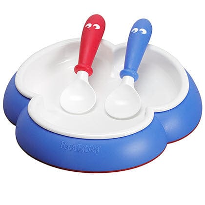BabyBjörn Plate and Spoon in Blue