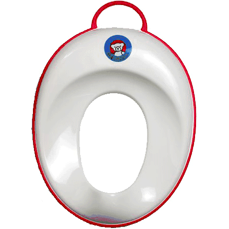BabyBjörn Toilet Trainer in White with Red Trim