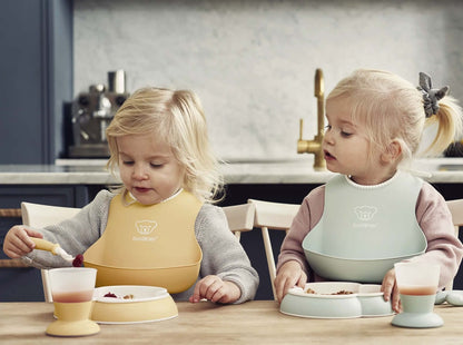 BabyBjorn Baby Bib, 2-pack - Powder Yellow/ Powder Green - 046342US