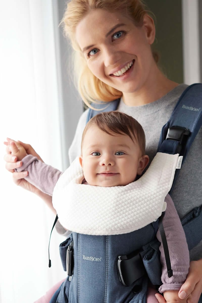 BabyBjörn Baby Carrier Accessories Bib for Carrier One - Natural White - 030121US