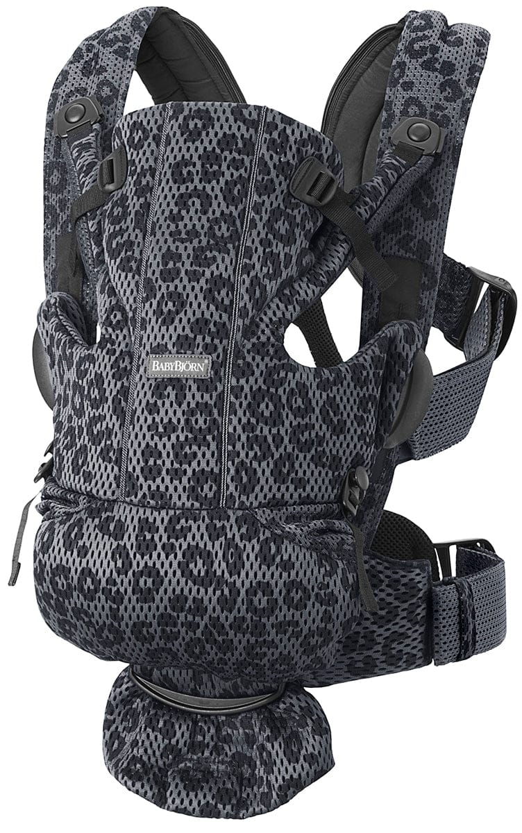 BabyBjörn Baby Carrier Free 3D Mesh, Anthracite Leopard - 099678US