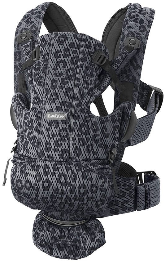 BabyBjörn Baby Carrier Free 3D Mesh, Anthracite Leopard - 099678US