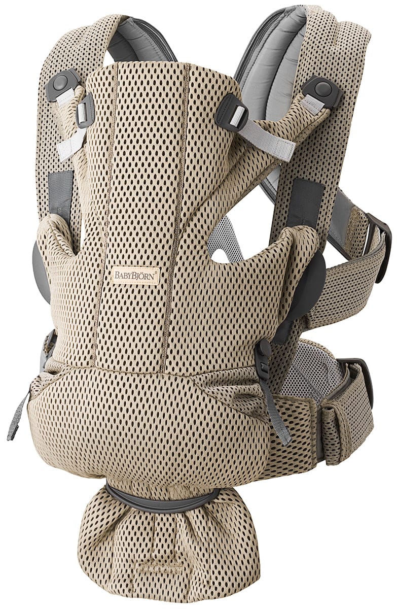 BabyBjörn Baby Carrier Free 3D Mesh, Beige Gray - 099602US
