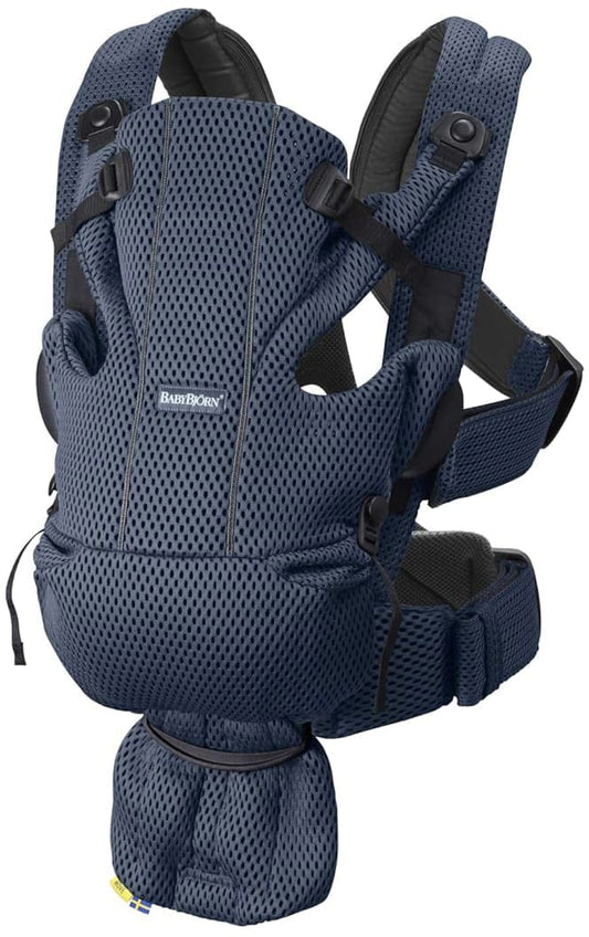 BabyBjorn Baby Carrier Free 3D Mesh, Navy Blue - 099608US