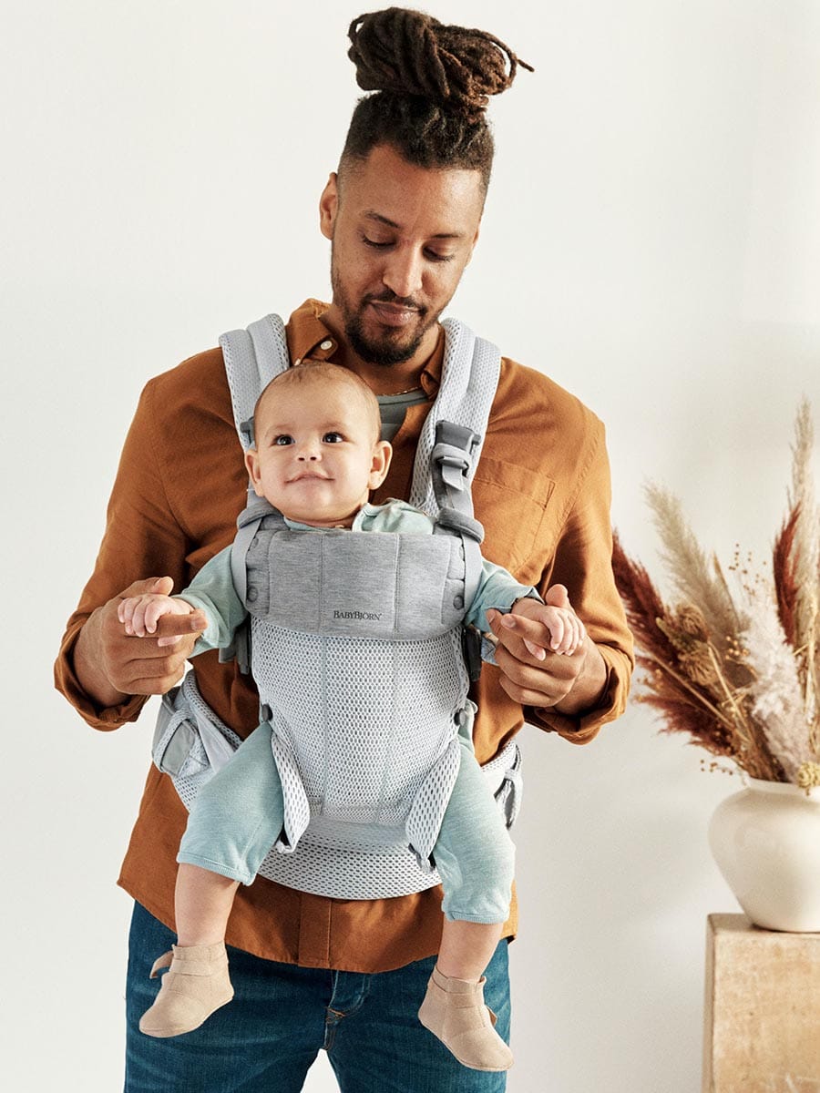 BabyBjörn Baby Carrier Harmony 3D Mesh, Silver - 088004US