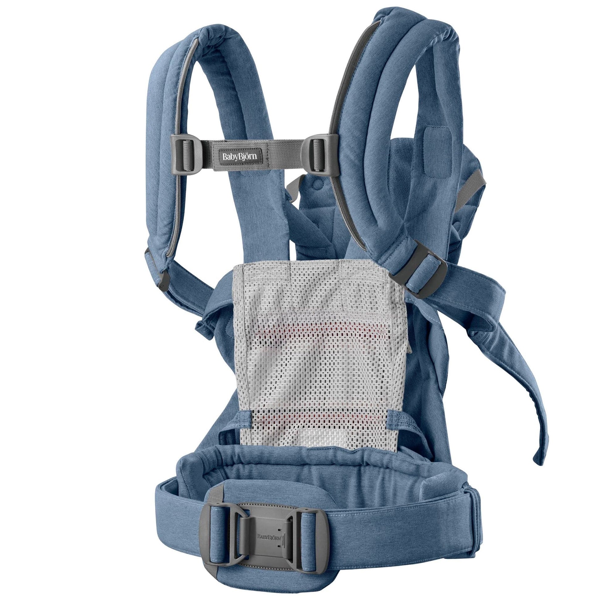 BabyBjörn Baby Carrier Harmony Woven Melange, Blue - 088033US