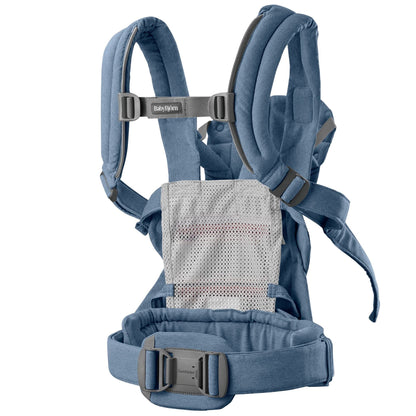 BabyBjörn Baby Carrier Harmony Woven Melange, Blue - 088033US