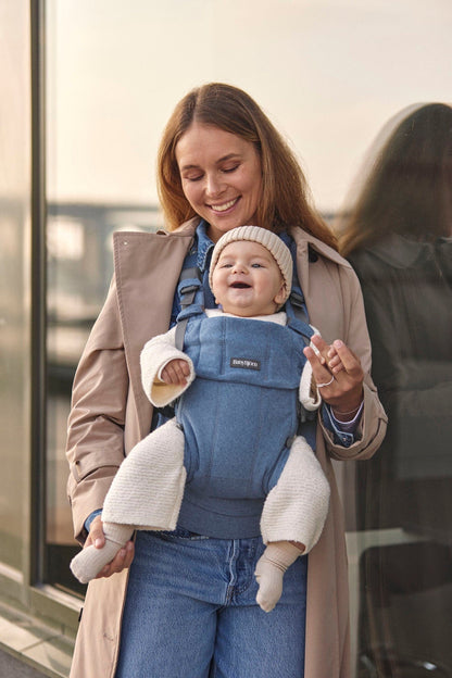 BabyBjörn Baby Carrier Harmony Woven Melange, Blue - 088033US