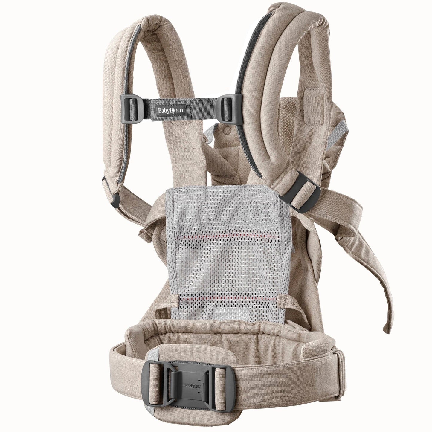 BabyBjörn Baby Carrier Harmony Woven Melange, Light Beige - 088032US