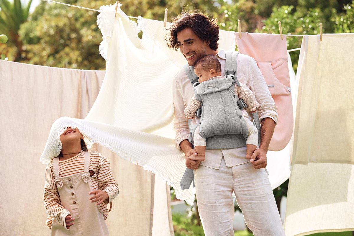 BabyBjörn Baby Carrier Harmony Woven Melange, Light Gray - 088029US