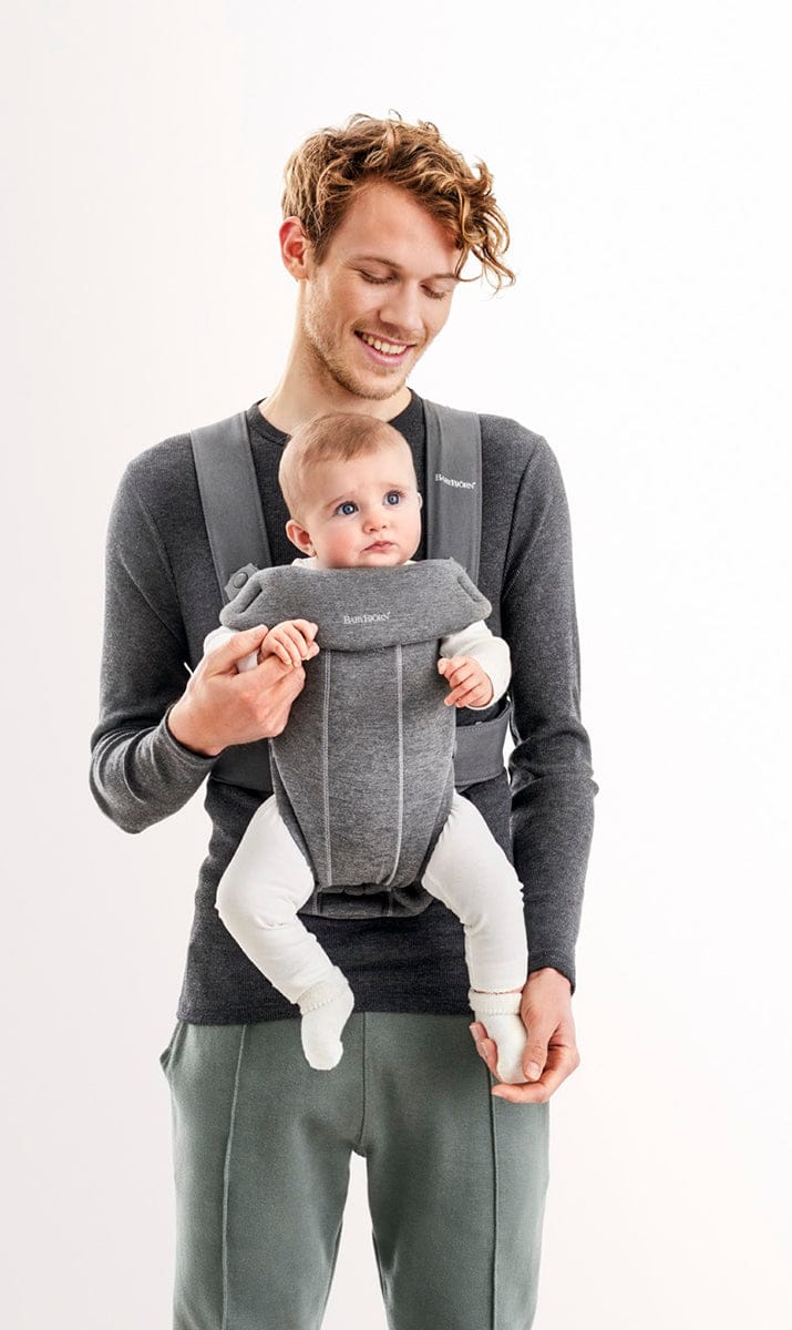BabyBjörn Baby Carrier Mini 3D Jersey, Charcoal - 021076US