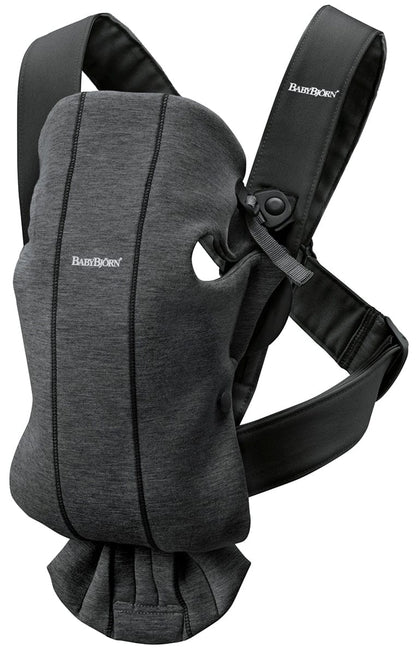 BabyBjörn Baby Carrier Mini 3D Jersey, Charcoal - 021076US