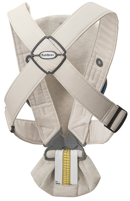 BabyBjörn Baby Carrier Mini 3D Jersey, Light Beige - 021087US