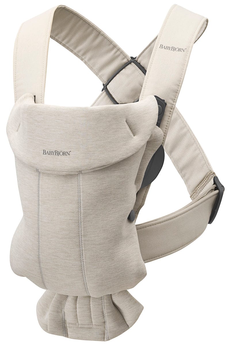 BabyBjörn Baby Carrier Mini 3D Jersey, Light Beige - 021087US