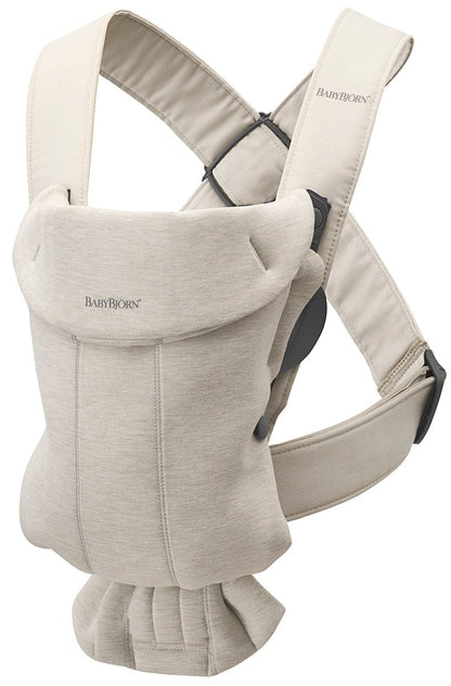 BabyBjörn Baby Carrier Mini 3D Jersey, Light Beige - 021087US
