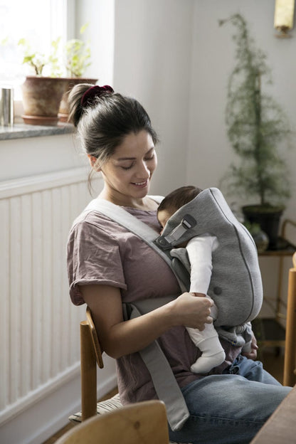 BabyBjörn Baby Carrier Mini 3D Jersey, Light Gray - 021072US