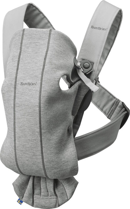 BabyBjörn Baby Carrier Mini 3D Jersey, Light Gray - 021072US