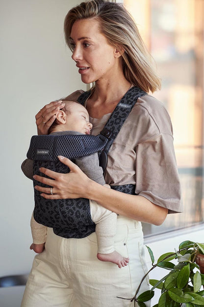 BabyBjorn Baby Carrier Mini, 3D Mesh - Anthracite Leopard - 021078US-X