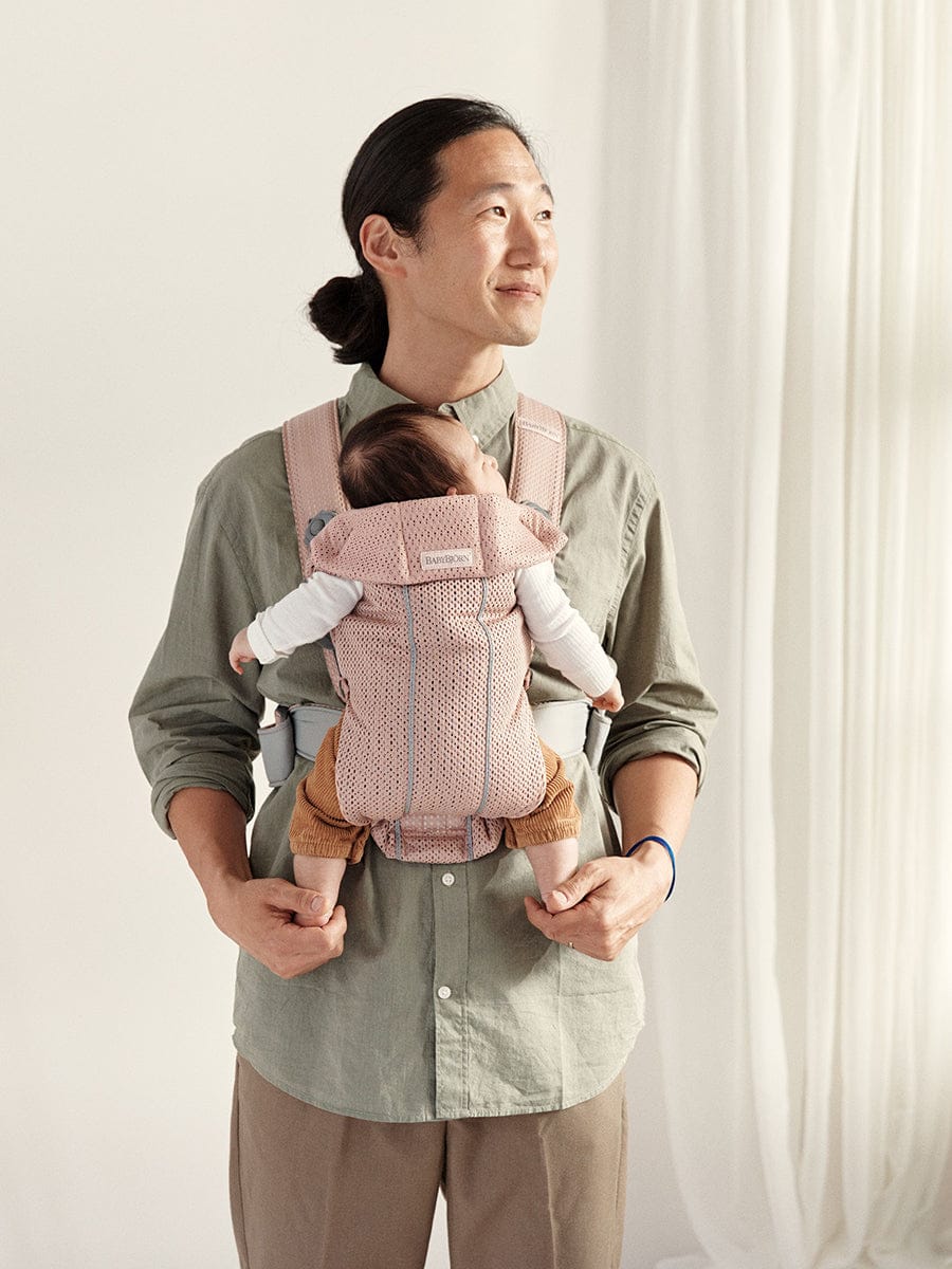 BabyBjörn Baby Carrier Mini 3D Mesh, Dusty Pink - 021003US