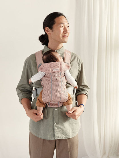 BabyBjörn Baby Carrier Mini 3D Mesh, Dusty Pink - 021003US