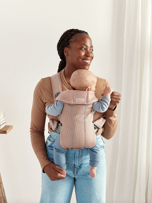 BabyBjörn Baby Carrier Mini 3D Mesh, Dusty Pink - 021003US