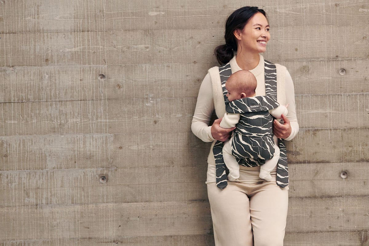 BabyBjorn Baby Carrier Mini, Cotton - Anthracite / Landscape - 021078US