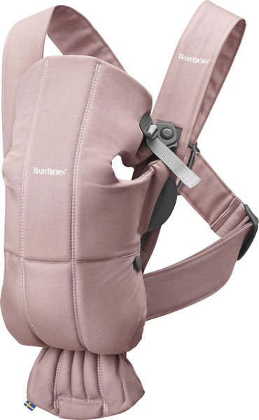 BabyBjörn Baby Carrier Mini Woven, Dusty Pink – Albee Baby