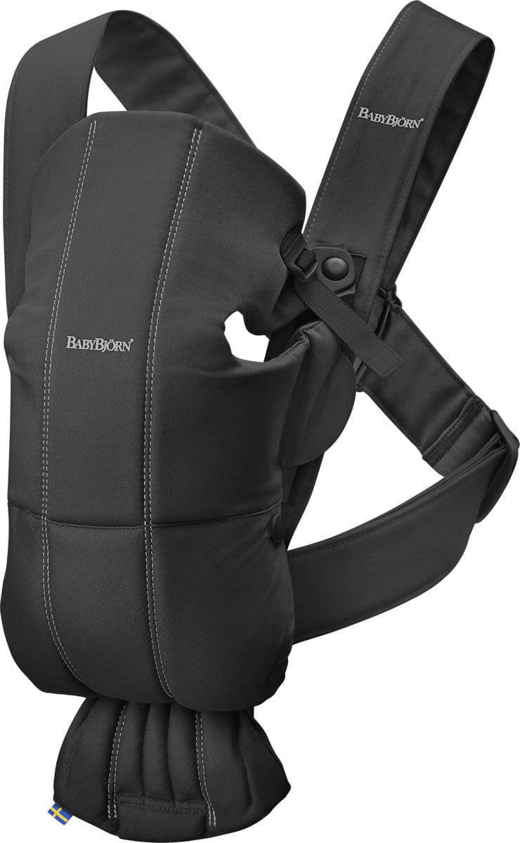 BabyBjörn Baby Carrier Mini Woven, Black - 021156US