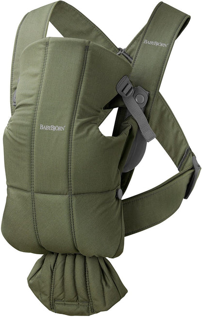 BabyBjörn Baby Carrier Mini, Woven - Dark Green - 021040US