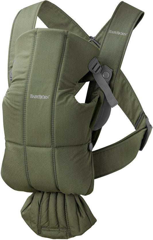 BabyBjörn Baby Carrier Mini, Woven - Dark Green - 021040US