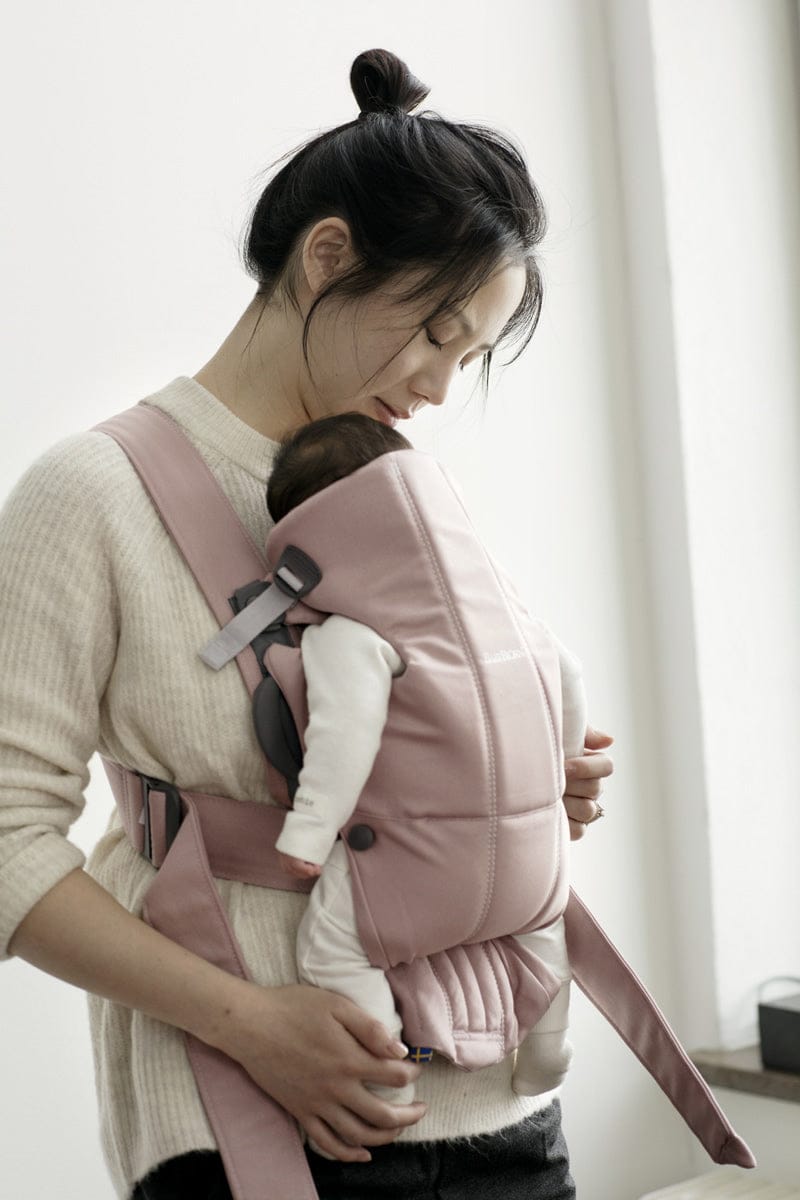 BabyBjörn Baby Carrier Mini Woven, Dusty Pink – Albee Baby