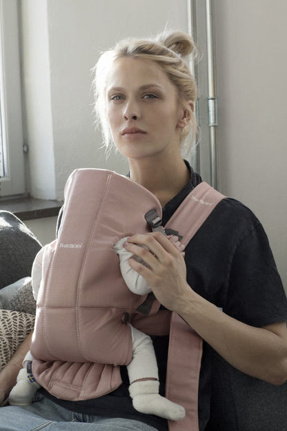 BabyBjörn Baby Carrier Mini Woven, Dusty Pink - 021014US