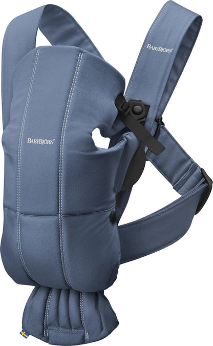 BabyBjörn Baby Carrier Mini Woven, Vintage Indigo - 021174US