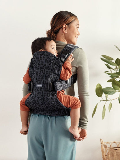 BabyBjörn Baby Carrier One Air 3D Mesh, Anthracite Leopard - 098078US