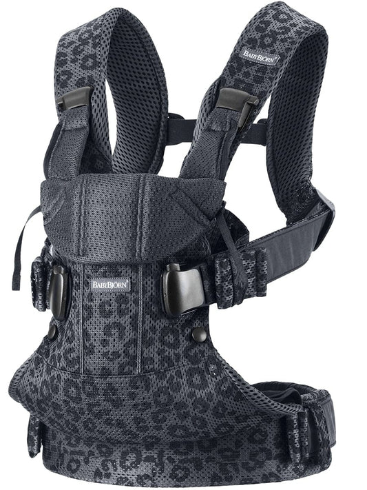 BabyBjörn Baby Carrier One Air 3D Mesh, Anthracite Leopard - 098078US