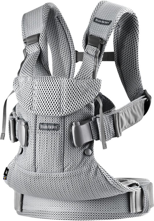BabyBjörn Baby Carrier One Air 3D Mesh, Silver - 098004US