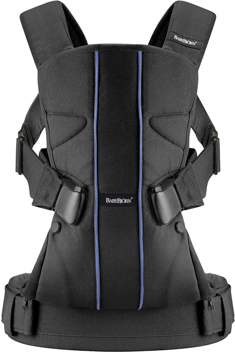 BabyBjorn Baby Carrier One - Black/Blue Lines - 091087US