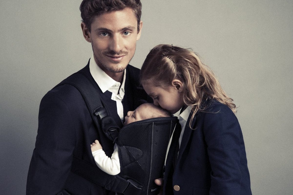 BabyBjorn Baby Carrier One - Black/Blue Lines - 091087US